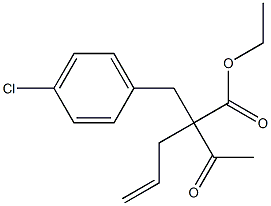 2-乙酰基-2-(4-氯苄基)戊-4-烯酸乙酯 结构式