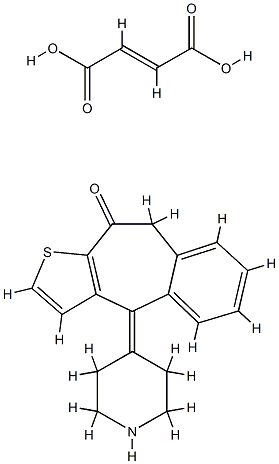 去甲酮替芬富马酸氢盐 结构式