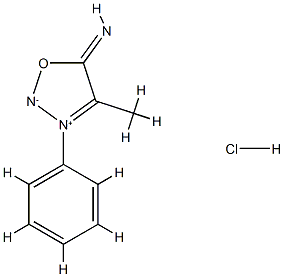 1,2,3-Oxadiazolium,5-amino-4-methyl-3-phenyl-, chloride (1:1) 结构式