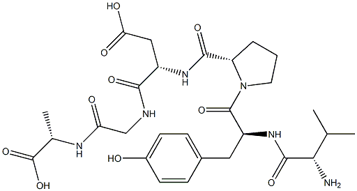 valyl-tyrosyl-prolyl-isoaspartyl-glycyl-alanine 结构式