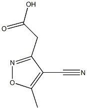 2-(4-氰基-5-甲基-1,2-噁唑-3-基)乙酸 结构式