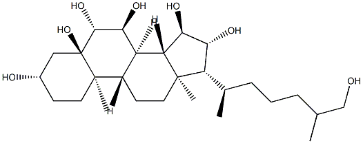 5α-Cholestane-3β,5,6β,7α,15α,16β,26-heptaol 结构式