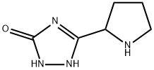 5-pyrrolidin-2-yl-2,4-dihydro-3H-1,2,4-triazol-3-one(SALTDATA: HCl) 结构式