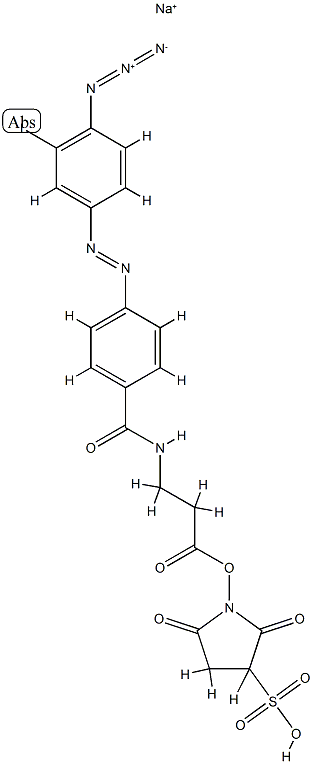 N-(4-(4-azido-3-iodophenylazo)benzoyl)-3-aminopropyl-N'-oxysulfosuccinimide ester 结构式