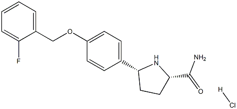 (2S,5R)-5-(4-((2-氟苄基)氧基)苯基)吡咯烷-2-甲酰胺盐酸盐 结构式