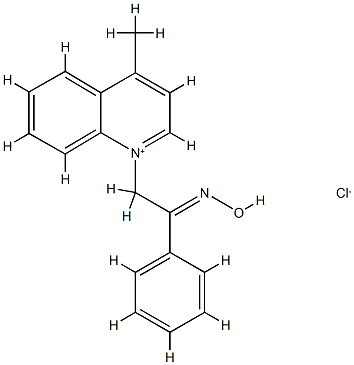 1-(2-phenyl-2-hydroxyiminoethyl)-1-(4-methylquinolinium) 结构式