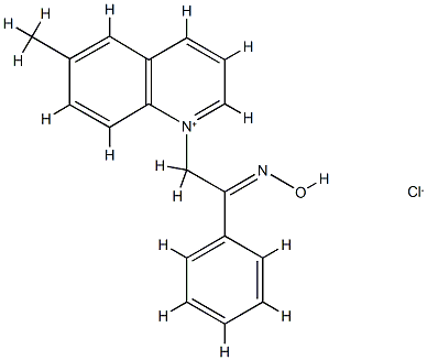 1-(2-phenyl-2-hydroxyiminoethyl)-1-(6-methylquinolinium) 结构式