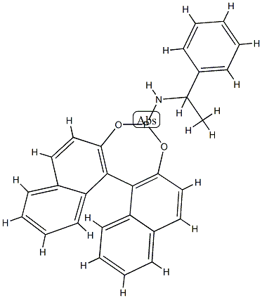 (11BR)-N-[(R)-1-苯基乙基]-联萘并[2,1-D:1',2'-F][1,3,2]二氧膦杂-4-胺 结构式