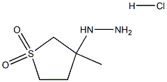 3-肼基-3-甲基-1Λ6-硫杂环戊烷-1,1-二酮盐酸盐 结构式
