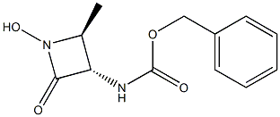 N-hydroxy-4(S)-Methyl-3(S)-<(benzyloxy)forMaMido>-2-azetidinone 结构式