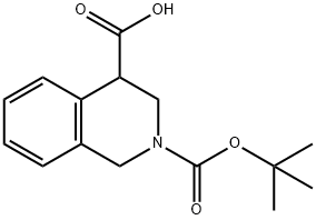 2-(叔-丁氧羰基)-1,2,3,4-四氢异喹啉-4-羧酸 结构式