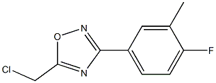 5-(氯甲基)-3-(4-氟-3-甲基苯基)-1,2,4-噁二唑 结构式