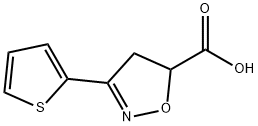3-(thiophen-2-yl)-4,5-dihydro-1,2-oxazole-5-carboxylic acid 结构式