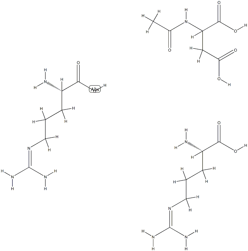 N-acetyl-DL-aspartic acid, compound with L-arginine (1:2) 结构式