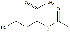 (±)-2-(acetylamino)-4-mercaptobutyramide  结构式