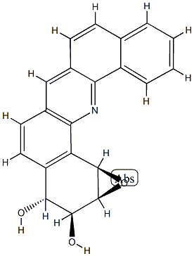 Benz(c)oxireno(5,6)benz(1,2-h)acridine-2,3-diol, 1a,2,3,13c-tetrahydro -, (1aS-(1a-alpha,2-beta,3-alpha,13c-alpha))- 结构式