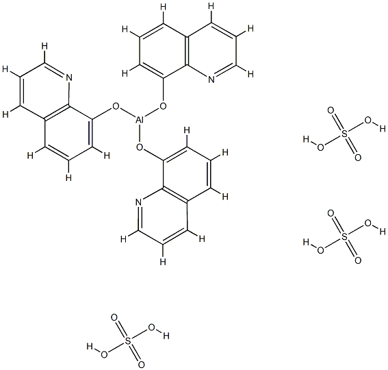 tris(quinolin-8-olato-N1,O8)aluminium tris(hydrogen sulphate) 结构式