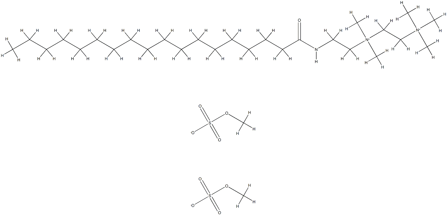 dimethyl[2-(stearoylamino)ethyl][2-(trimethylammonio)ethyl]ammonium dimethyl bis(sulphate) 结构式