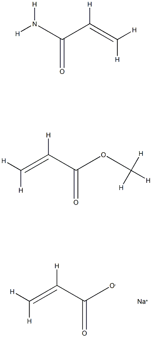 2-Propenoic acid, polymer with methyl 2-propenoate and 2-propenamide, sodium salt 结构式