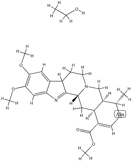 methyl (3beta,19alpha,20alpha)-16,17-didehydro-10,11-dimethoxy-19-methyloxayohimban-16-carboxylate, compound with ethanol (1:1) 结构式