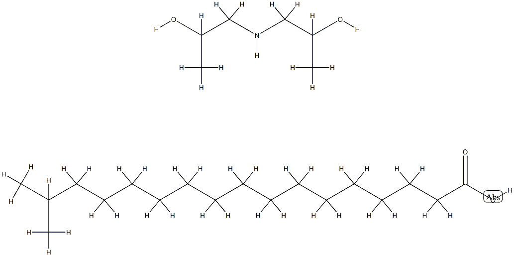 isooctadecanoic acid, compound with 1,1'-iminodi(propan-2-ol) (1:1) 结构式