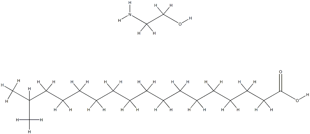 isooctadecanoic acid, compound with 2-aminoethanol (1:1) 结构式