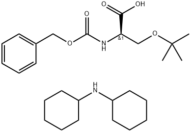 N-[(benzyloxy)carbonyl]-O-tert-butyl-D-serine, compound with dicyclohexylamine (1:1) 结构式