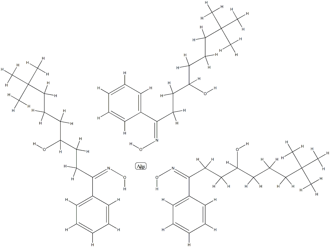 tris[2-hydroxy-5-tert-nonylacetophenone oximato]iron 结构式