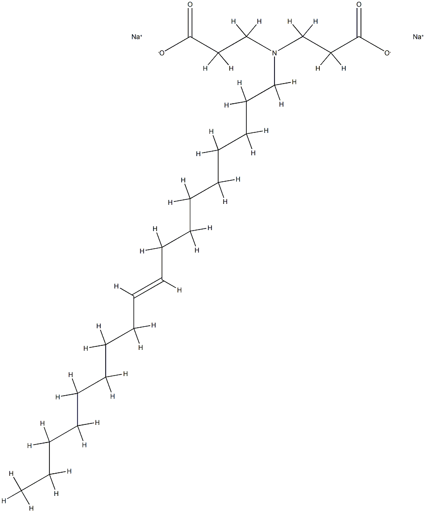 N-(2-羟乙基)-N-9-十八烯基-Β-丙氨酸二钠 结构式