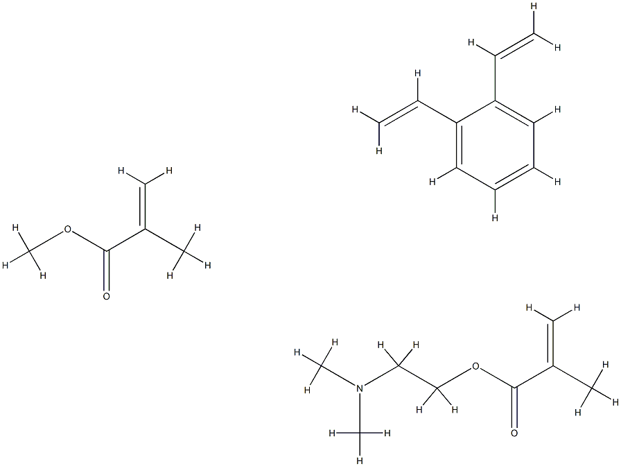 2-Propenoic acid, 2-methyl-, 2-(dimethylamino)ethyl ester, polymer with diethenylbenzene and methyl 2-methyl-2-propenoate 结构式