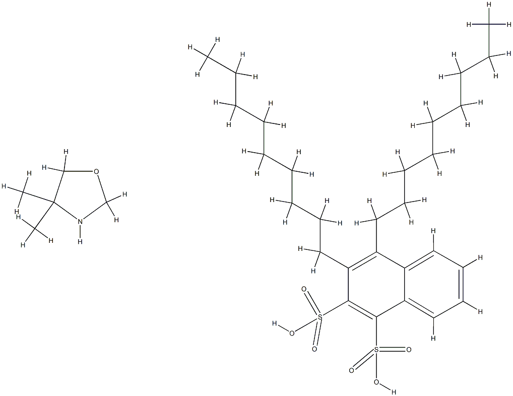 dinonylnaphthalenedisulphonic acid, compound with 4,4-dimethyloxazolidine (1:1) 结构式