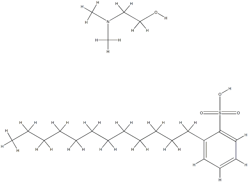 十二烷基苯磺酸与2-(二甲基氨基)乙醇的化合物 结构式