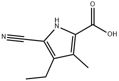 1H-Pyrrole-2-carboxylicacid,5-cyano-4-ethyl-3-methyl-(9CI) 结构式