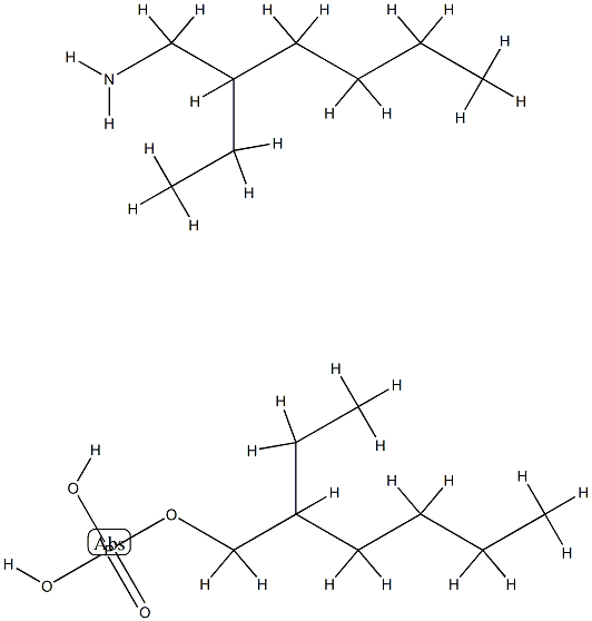 磷酸-2-乙基己基酯与2-乙基-1-己胺的化合物 结构式