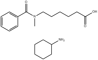 6-(N-methylbenzamido)hexanoic acid, compound with cyclohexylamine (1:1) 结构式