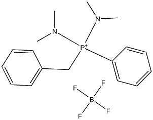 benzylbis(dimethylaminato)phenylphosphorus(1+) tetrafluoroborate(1-) 结构式