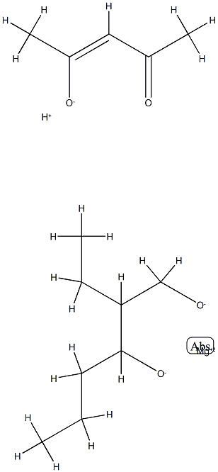 hydrogen  [2-ethylhexane-1,3-diolato(2-)-O,O'](pentane-2,4-dionato-O,O')magnesate(1-) 结构式