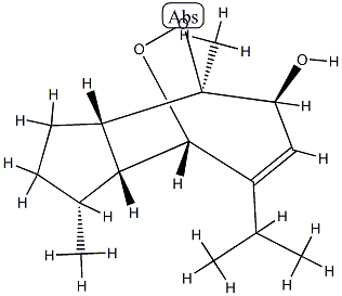 (1R)-1,2,3,3aβ,4,5,8,8aβ-Octahydro-1α,4α-dimethyl-7-(1-methylethyl)-4β,8β-epidioxyazulen-5β-ol 结构式