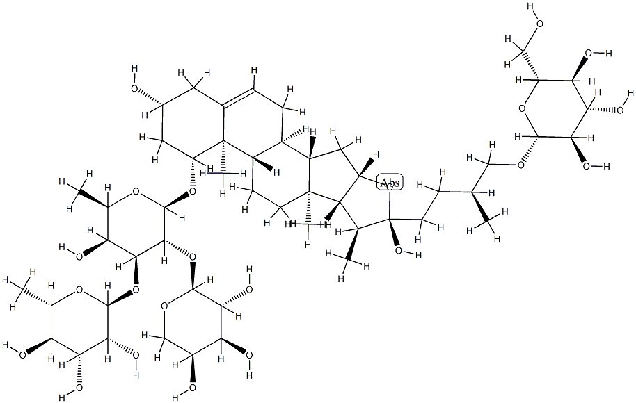 麦冬呋甾皂苷 A 结构式