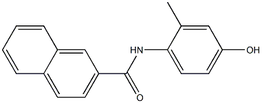 N-(4-hydroxy-2-methylphenyl)-2-naphthamide 结构式