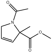 1H-Pyrrole-2-carboxylic  acid,  1-acetyl-2,5-dihydro-2-methyl-,  methyl  ester 结构式
