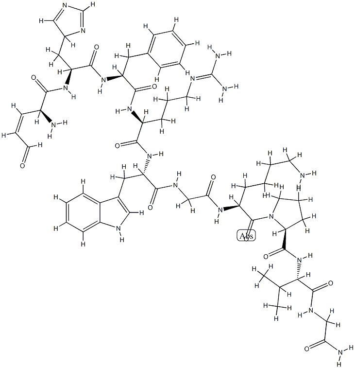 glutamyl-histidyl-phenylalanyl-arginyl-tryptophyl-glycyl-lysyl-prolyl-valyl-glycinamide cyclic peptide 结构式