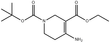 4-氨基-5,6-二氢-2H-吡啶-1,3-二羧酸1-叔丁酯3-乙酯 结构式