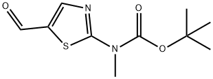 叔-丁基 (5-甲酰基噻唑-2-基)(甲基)氨基甲酯 结构式