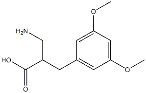 3-氨基-2-(3,5-二甲氧基苄基)丙酸 结构式