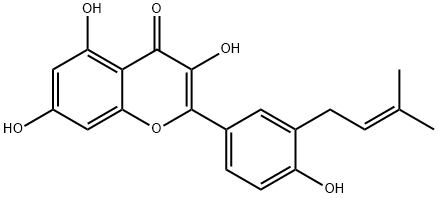 异甘草黄酮醇 结构式