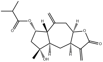 2BETA-(异丁酰氧基)堆心菊内酯 结构式