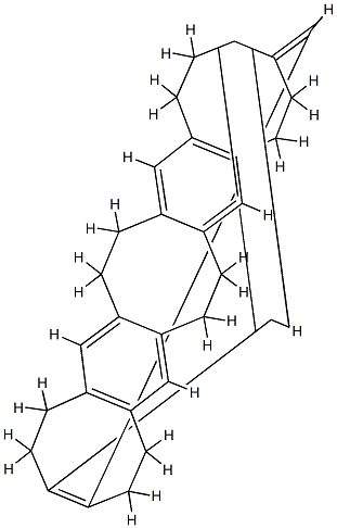 1,2,5,6,8,9,11,12,15,16,18,19-Dodecahydro-3,14:4,13-dimethenobiscycloocta[4,5]benzo[1,2-a:1',2'-e]cyclooctene 结构式