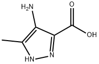 4-氨基-3-甲基-1H-吡唑-5-羧酸 结构式
