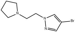 1H-Pyrazole, 4-bromo-1-[2-(1-pyrrolidinyl)ethyl]- 结构式